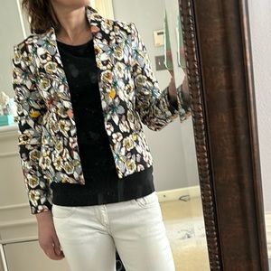 Floral cotton blazer